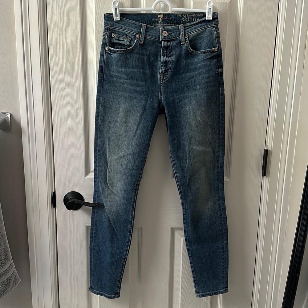 7 For All Mankind The High Waist Ankle Skinny
